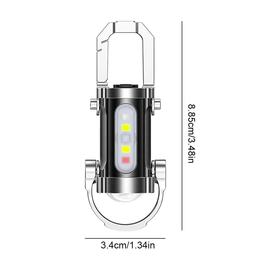 MICROLIGHT - Mini Flashlight for Keyrings with Powerful Light Modes