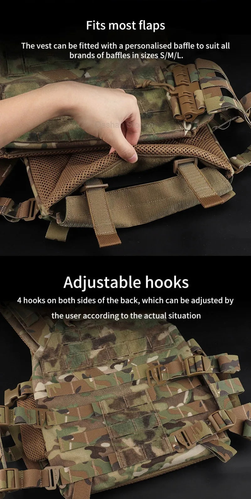 TACTICAL ARMOR CARRIER - Modular protective waistcoat with laser-cut MOLLE & quick-release system