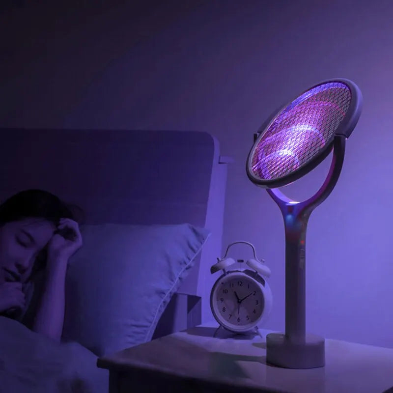 ZapGuard Mosquito Zapper - 5-in-1 mosquito repellent with insect swatter & LED lamp