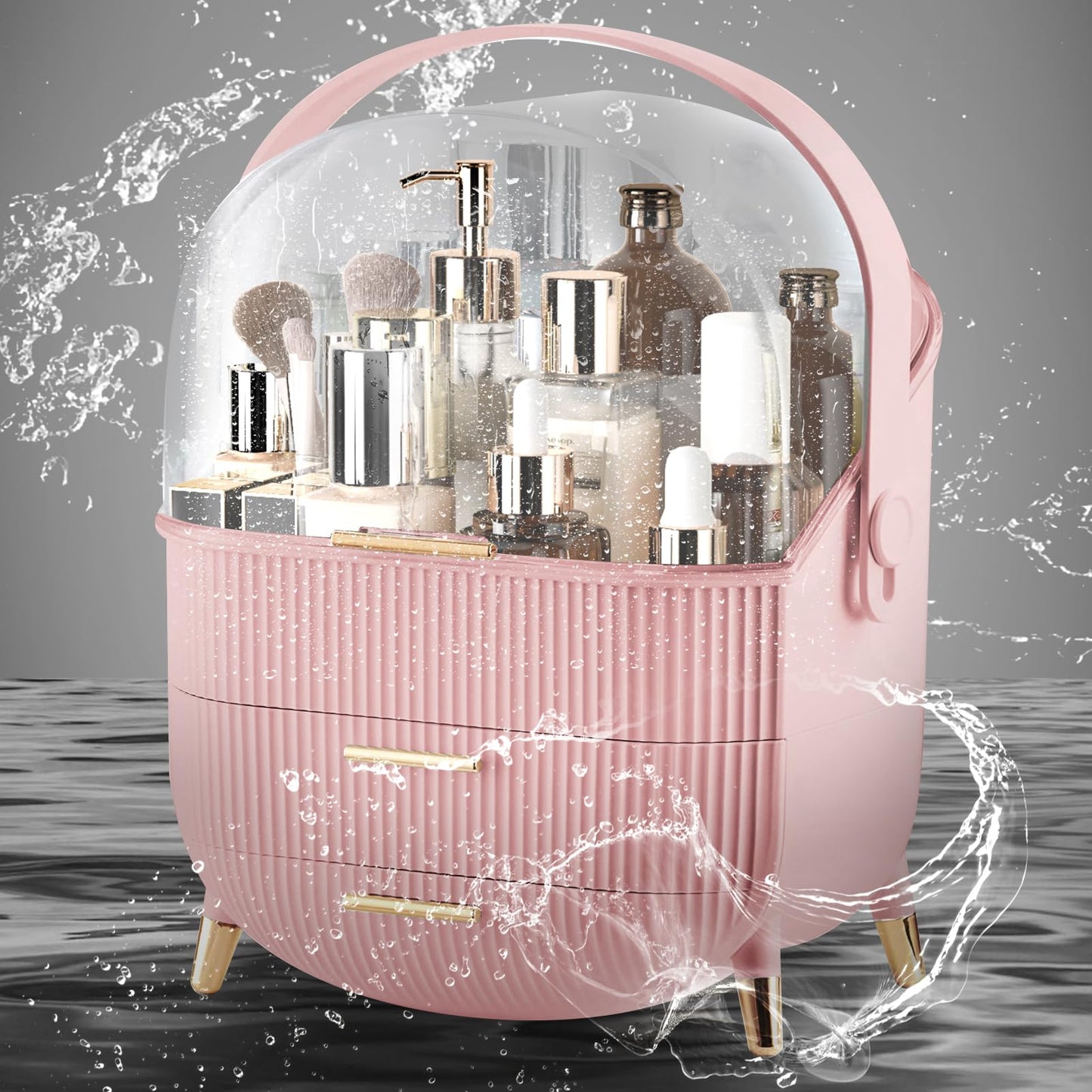 BeautySence make-up organiser - Dustproof & waterproof cosmetics box with elegant design