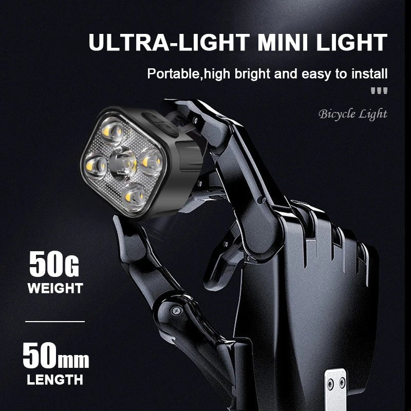 Wiederaufladbare Fahrradlichter Set - Helle LED Fahrradbeleuchtung mit USB-C, Wasserdicht, Front- und Rücklicht-5