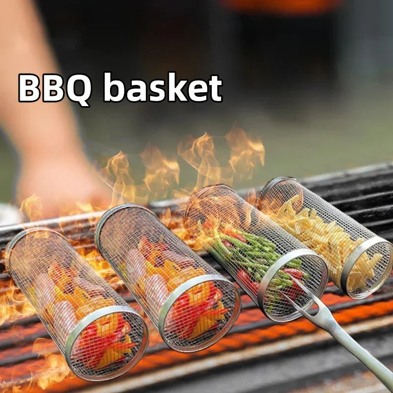 GrillCraft draaibare BBQ-mand – roestvrij staal voor gelijkmatige garing