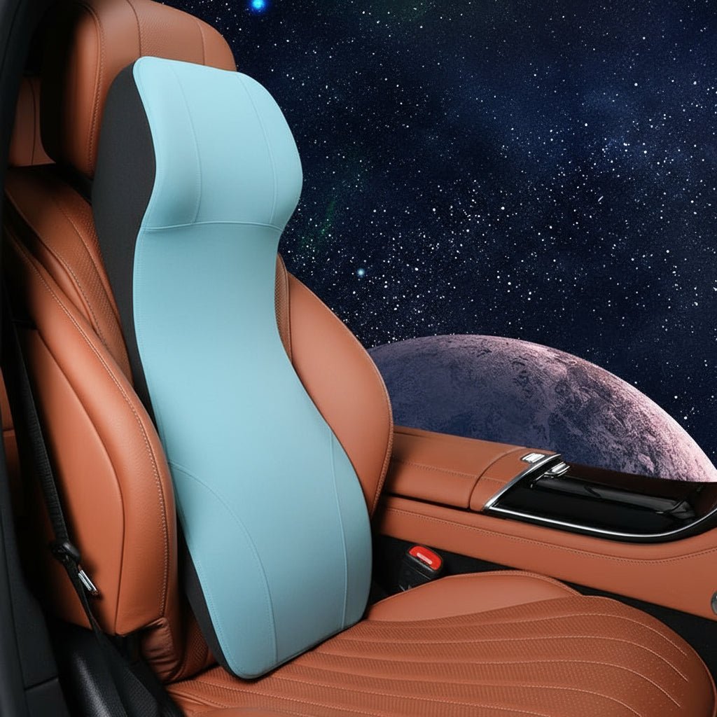 ERGOCARVE – Integrierte Auto-Nacken- & Lendenstütze aus Memory Foam