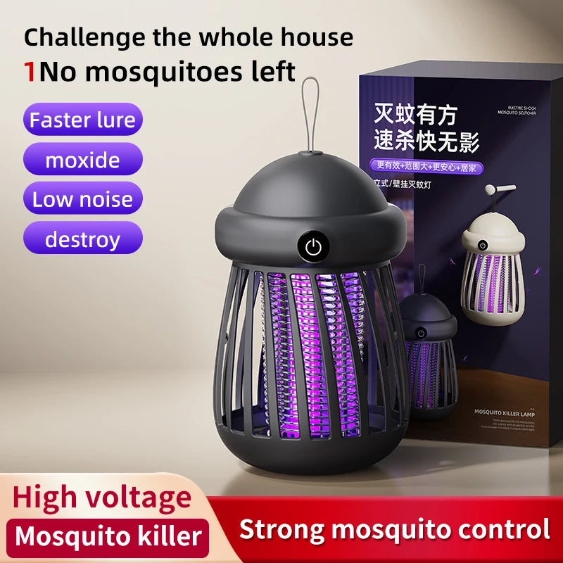 Lámpara Mata Insectos LumaGuard – Eliminador de Mosquitos con Luz UV y Descarga de 3000V