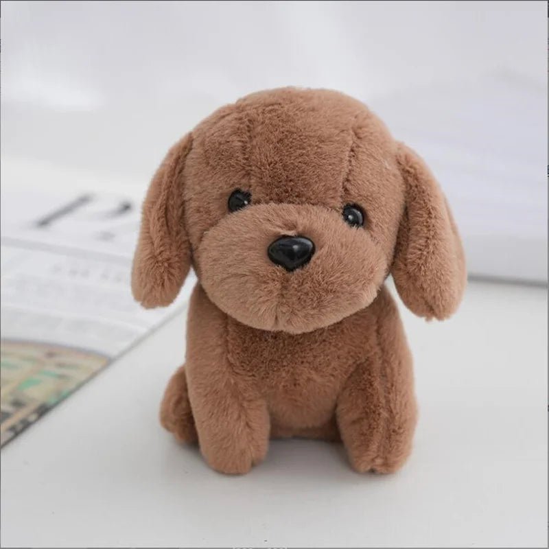 POOCHINI – Cute 12 cm Mini Dog Plush Toy with Tag for Bag Decoration and Gift Ideas