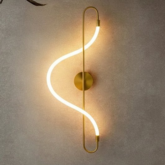 ALUGOLD – Moderna lámpara de pared LED de aluminio dorado