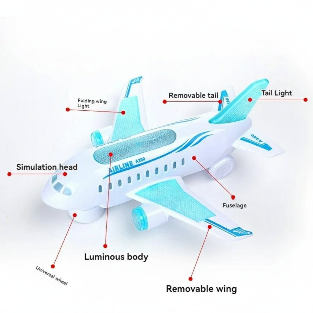 SPINJET – LED Electric Airplane Toy with 360° Rotation & Music