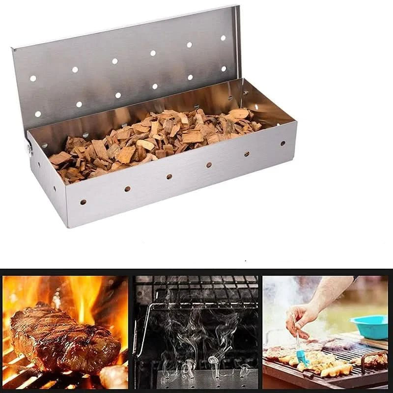 GRILLEDGE – Premium stainless steel smoking box for intense barbecue aroma