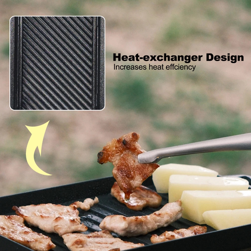 CampMaster mini grill plate set - Portable outdoor cookware