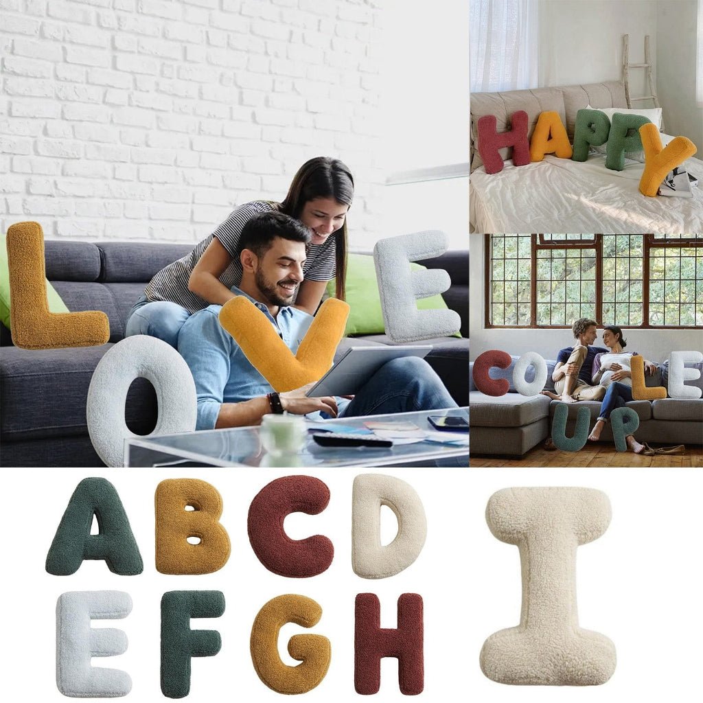 MONOGRA – Cojín de terciopelo con letras para dar un toque personal al hogar