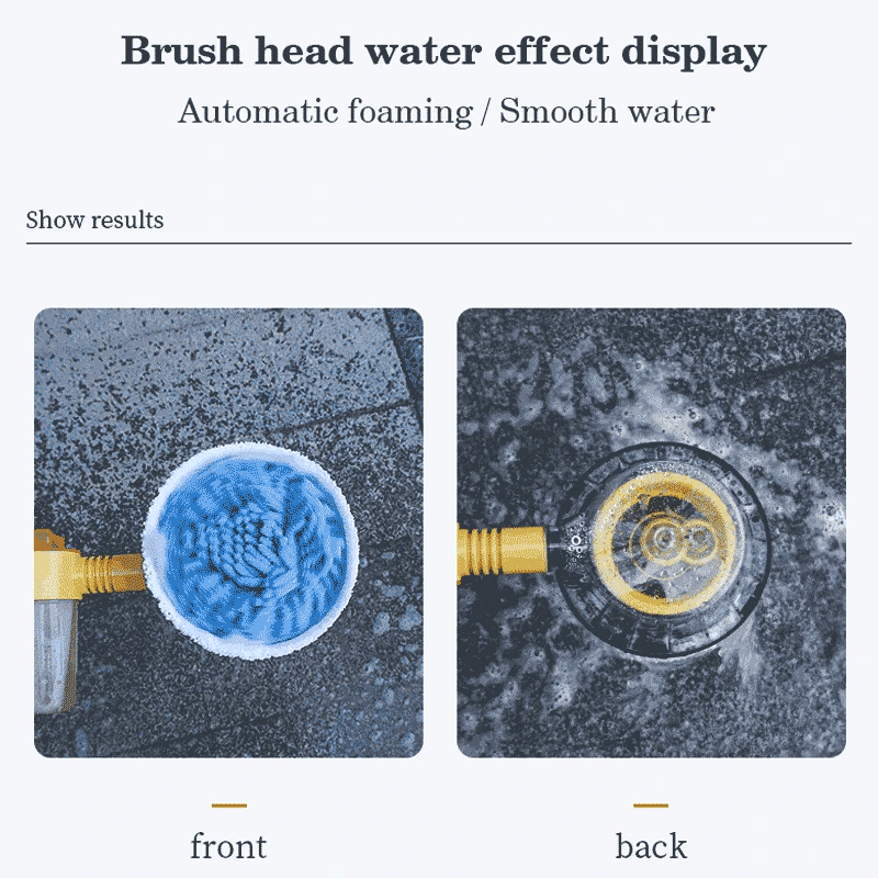PowerClean 360° car wash set - Rotating, water-powered brush