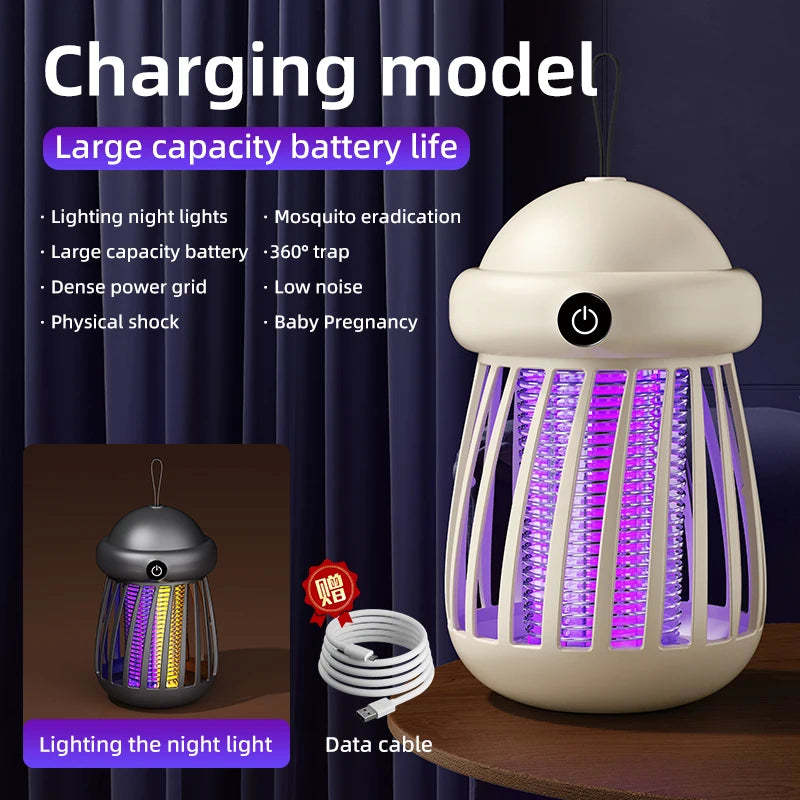 Lámpara Mata Insectos LumaGuard – Eliminador de Mosquitos con Luz UV y Descarga de 3000V