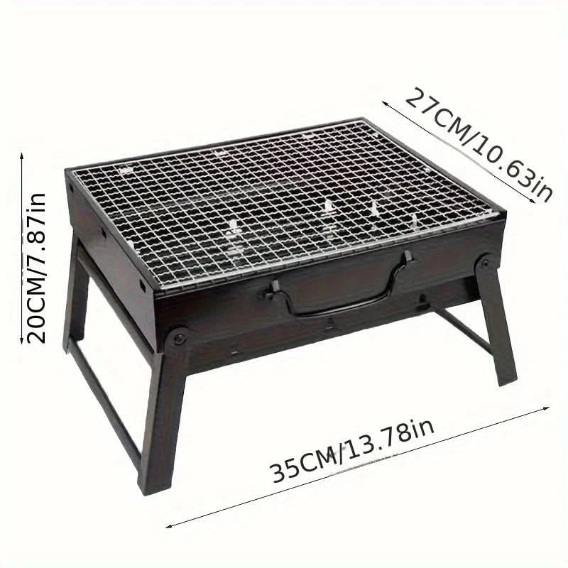 CampFlare stainless steel charcoal barbecue - Compact outdoor barbecue for travelling & camping