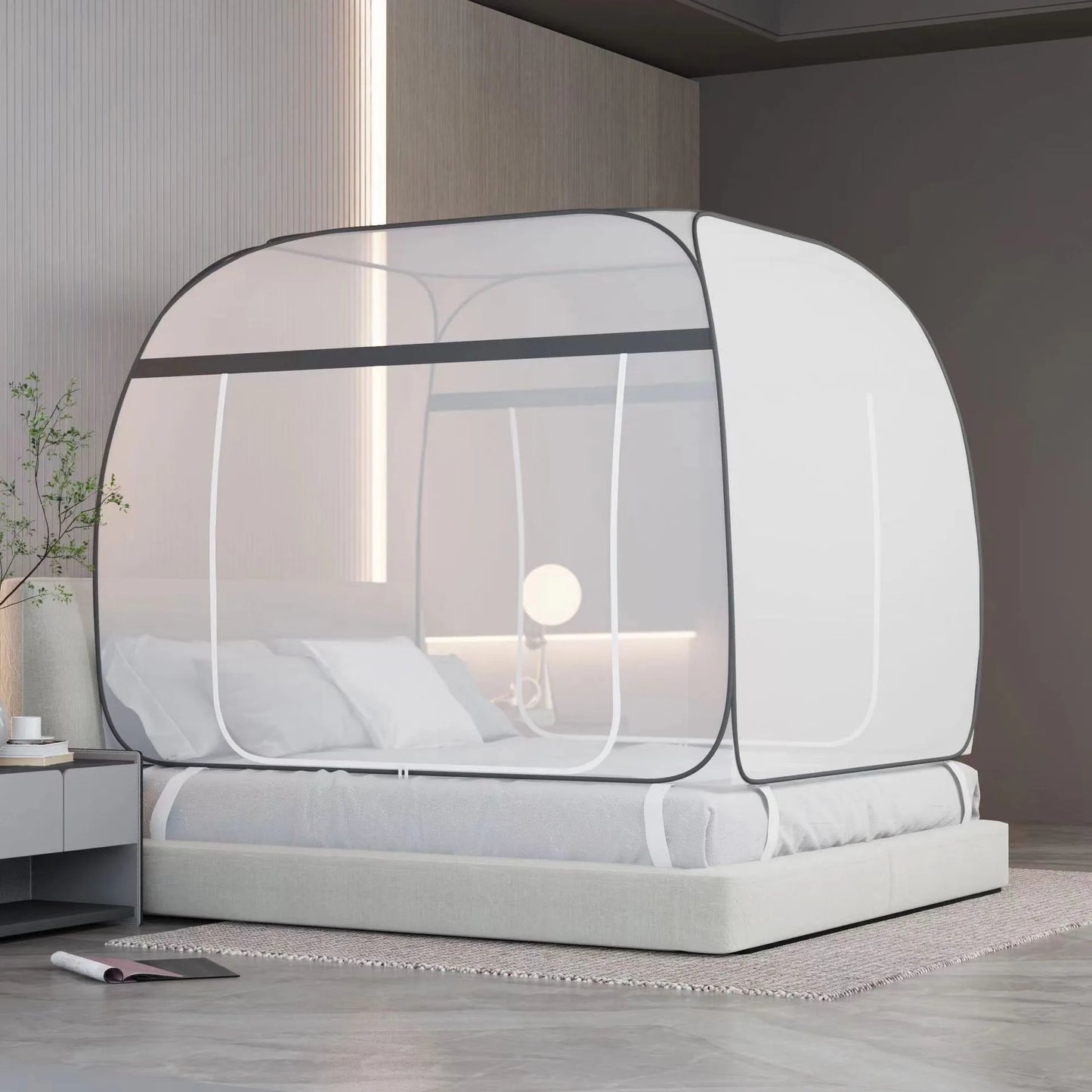 Variant image for Praktisches Moskitonetz – Integriertes Sommermückennetz für Bett und Outdoor, ohne Installation, Stilvolles Design-1