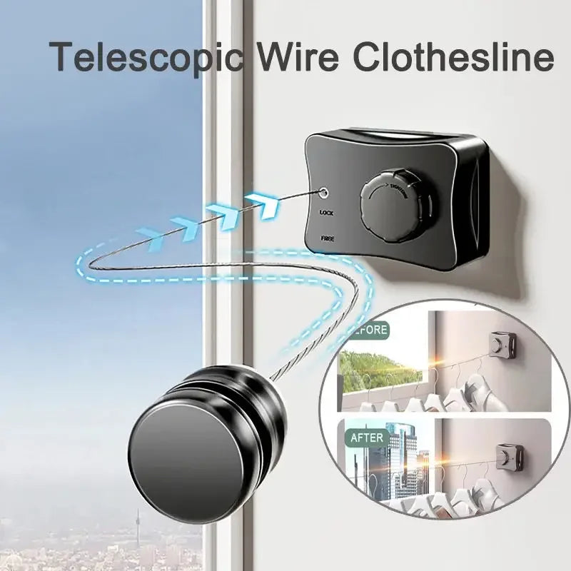 EasyHang Retractable clothesline - Space-saving, wall-mounted tumble dryer