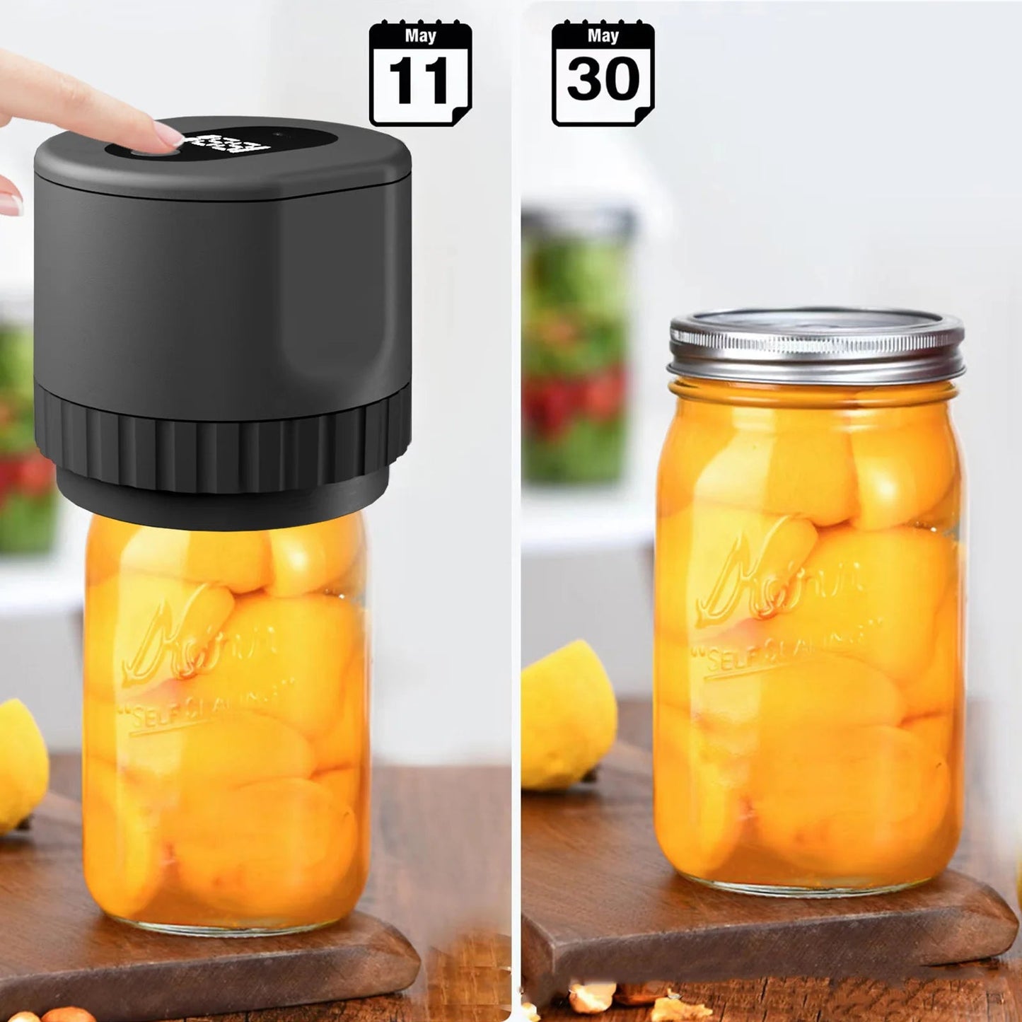 Selladora al vacío eléctrica – portátil y eficiente para botellas, frascos y latas