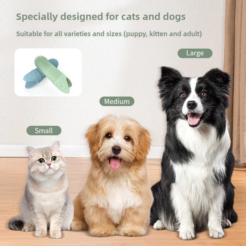 DENTEEZ – 360° Finger Toothbrush for Dogs & Cats