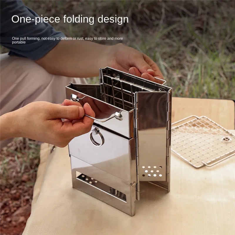 FlexFire Portable Camping Stove - Lightweight stainless steel grill