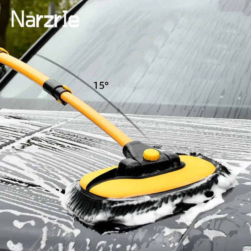 FlexSweep Pro car wash mop - Telescopic chenille cleaning brush