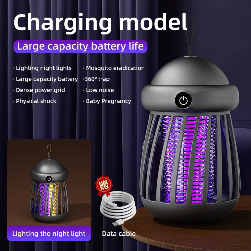 Lámpara Mata Insectos LumaGuard – Eliminador de Mosquitos con Luz UV y Descarga de 3000V