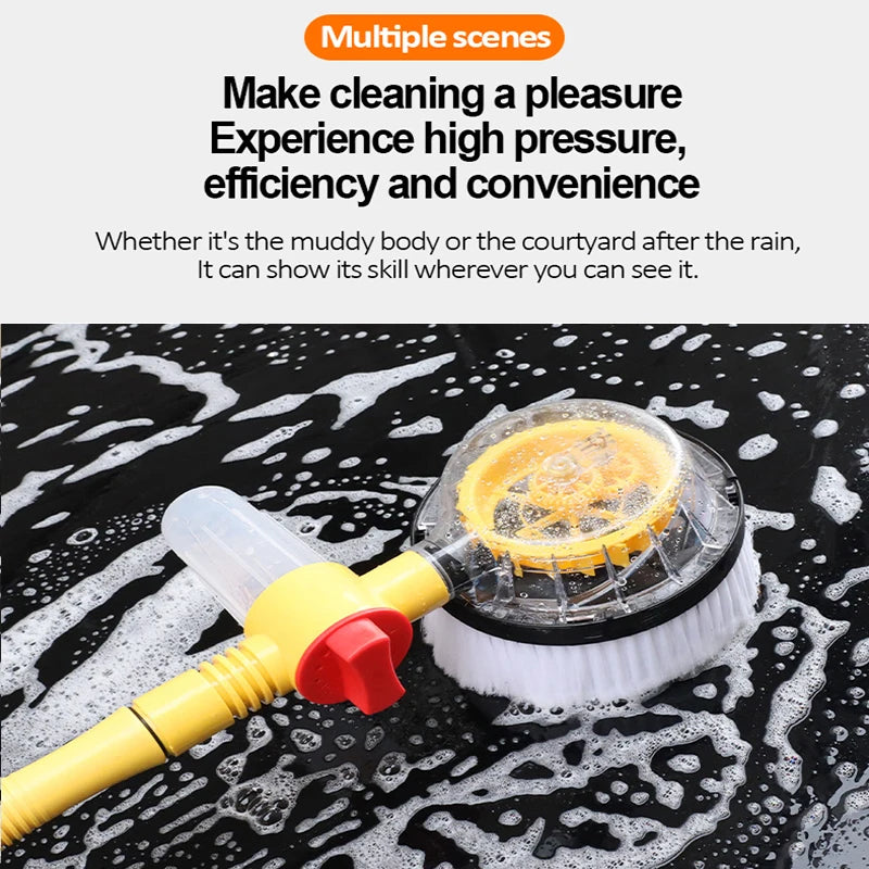 PowerClean 360° car wash set - Rotating, water-powered brush