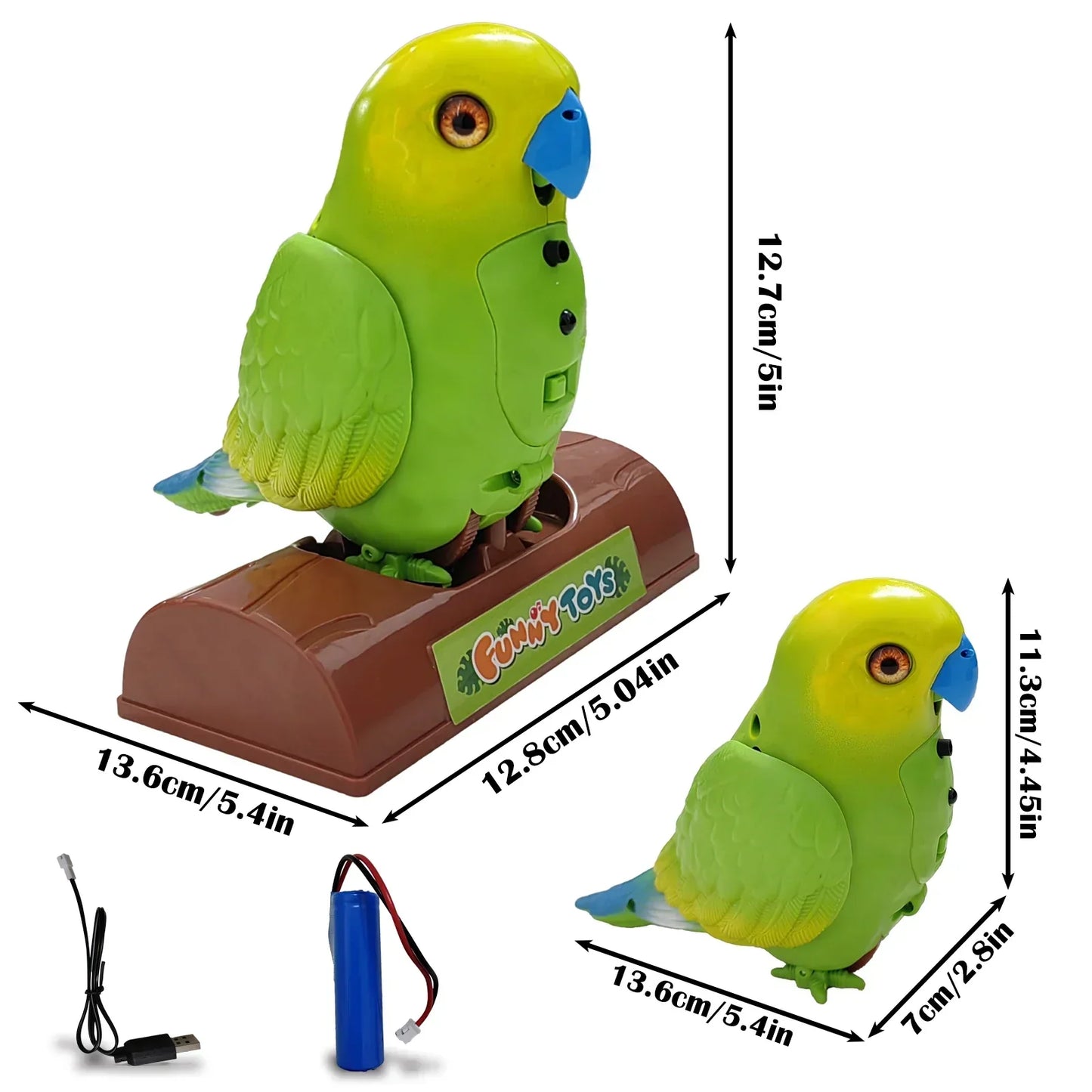 TalkyBird – Loro parlante interactivo para niños y adultos