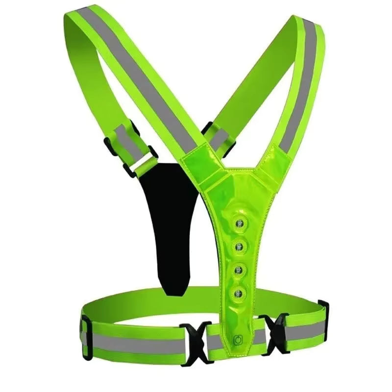 BRIGHTPATH – LED Reflector Running Vest with Adjustable Fit & Safety Lights
