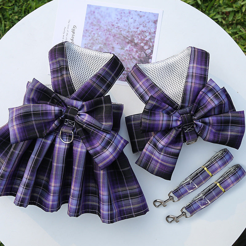 GRACEBOW – Adjustable Dog Harness with Elegant Bow for Stylish Walks