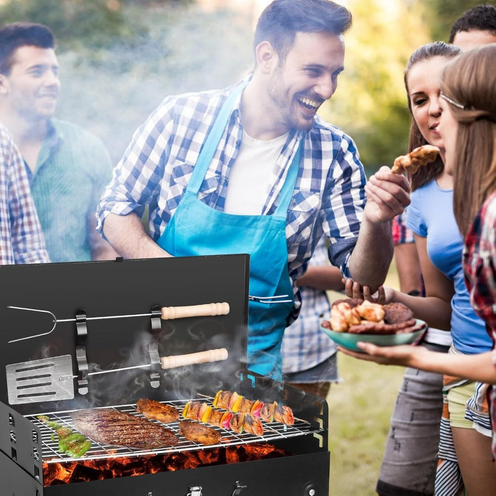 GrillMate Fold - Foldable steel garden barbecue for camping & garden