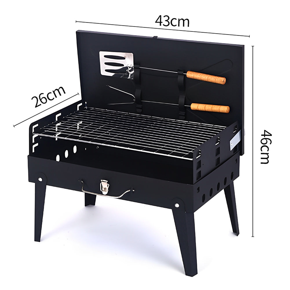 GrillMate Fold - Foldable steel garden barbecue for camping & garden