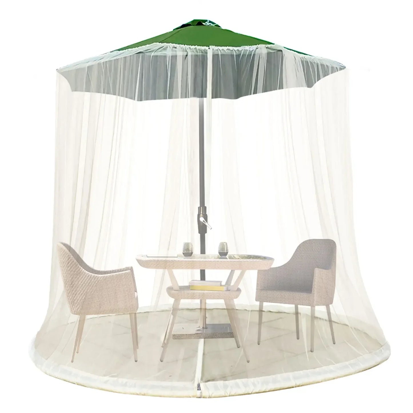 EcoShield Mosquito Net - Mosquito net for parasols up to 4m with zip fastener