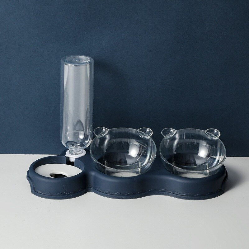 Karlfast-Stylish 3-in-1 Katzenfutterschale für Haustiere-3