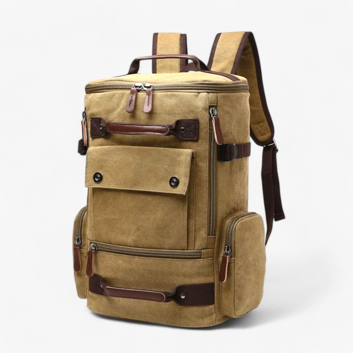 Variant image for Vintage Canvas Rucksack für Damen und Herren mit Laptopfach – Geräumig und Stilvoll für Schule und Alltag-8