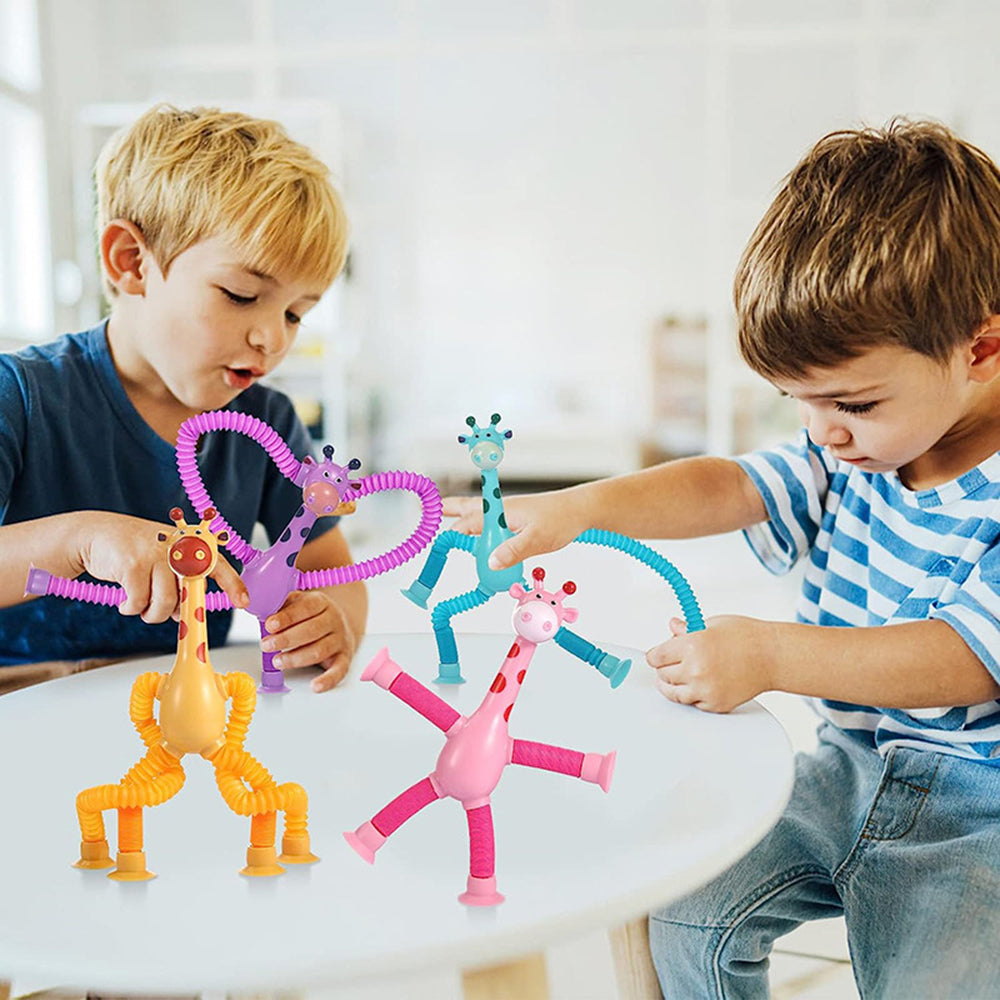 FlexiGiraffe – Dehnbares Saugnäpftassenspielzeug für kreative Kinder