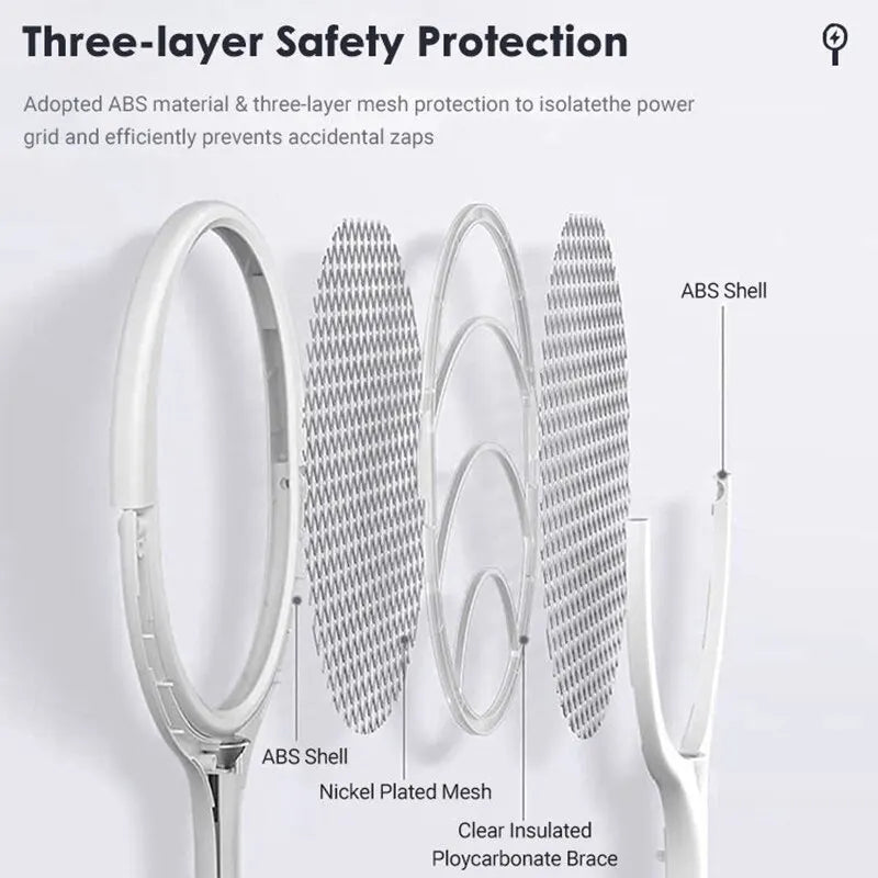 ZapGuard Mosquito Zapper - 5-in-1 mosquito repellent with insect swatter & LED lamp