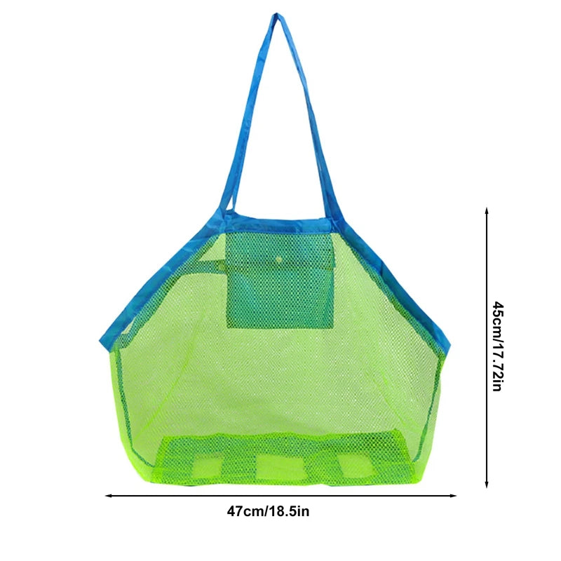 Tragbare Kindertasche aus Mesh – Ideale Aufbewahrung für Spielzeug und Strandutensilien-2