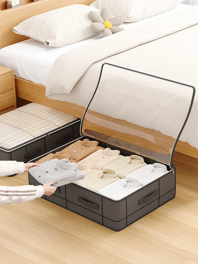 Faltbare Aufbewahrungsbox Mit Deckel – Transparente Stapelbox Für Optimale Organisation-2