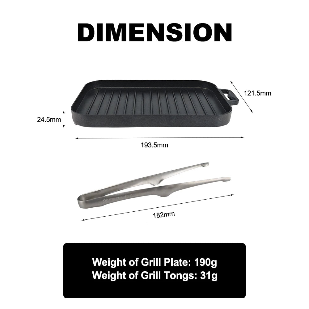 CampMaster mini grill plate set - Portable outdoor cookware