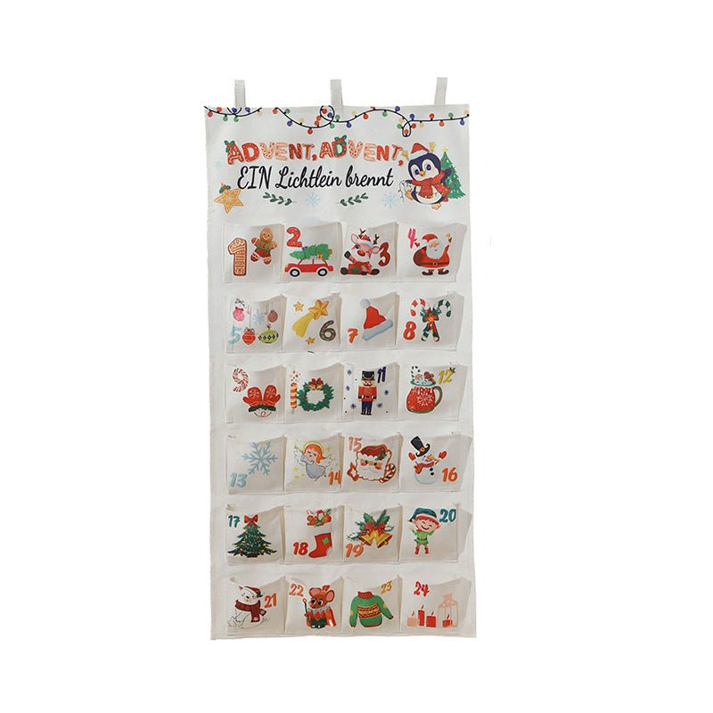 CREAFEST – DIY Fabric Advent Calendar with 24 Pockets for Christmas