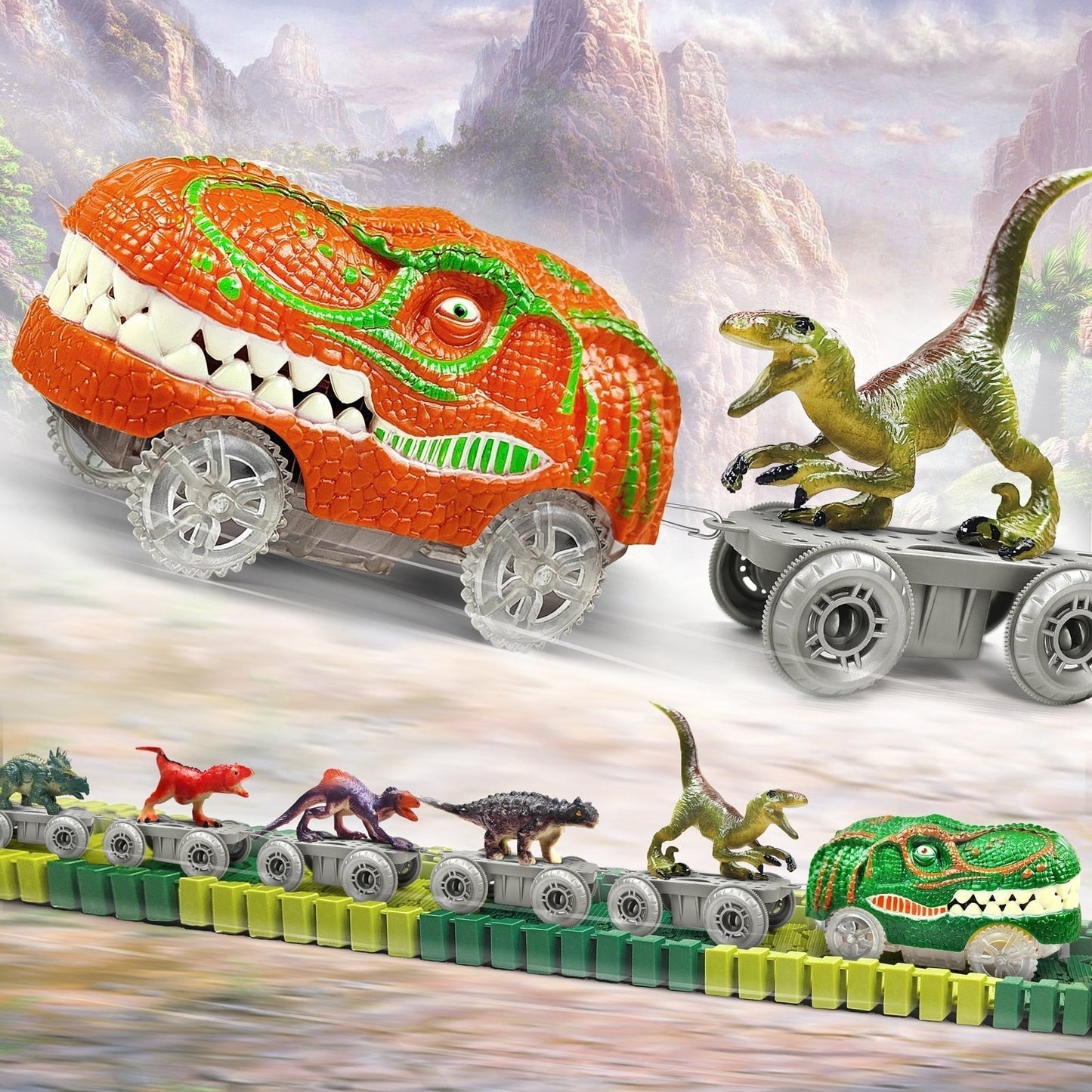 Dinoexpress Train Set - Abenteuerliches Spiel Set für Kinder-3