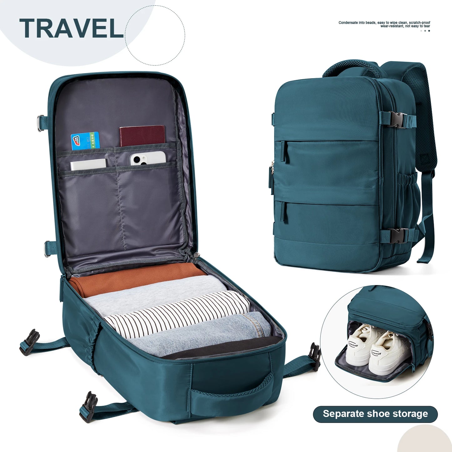 Variant image for Vielseitiger Reiserucksack Handgepäck für Herren und Damen – Ideal für Reisen, Freizeit & Laptop-4