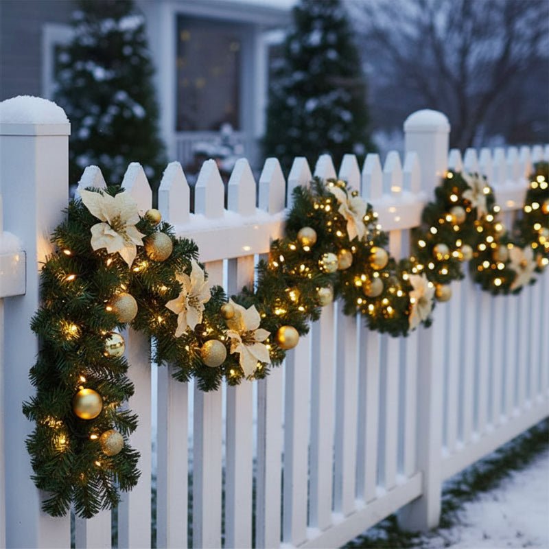 GLOWTWINE – Illuminated Christmas garland made of rattan with warm-white LED lights, 2.7 m