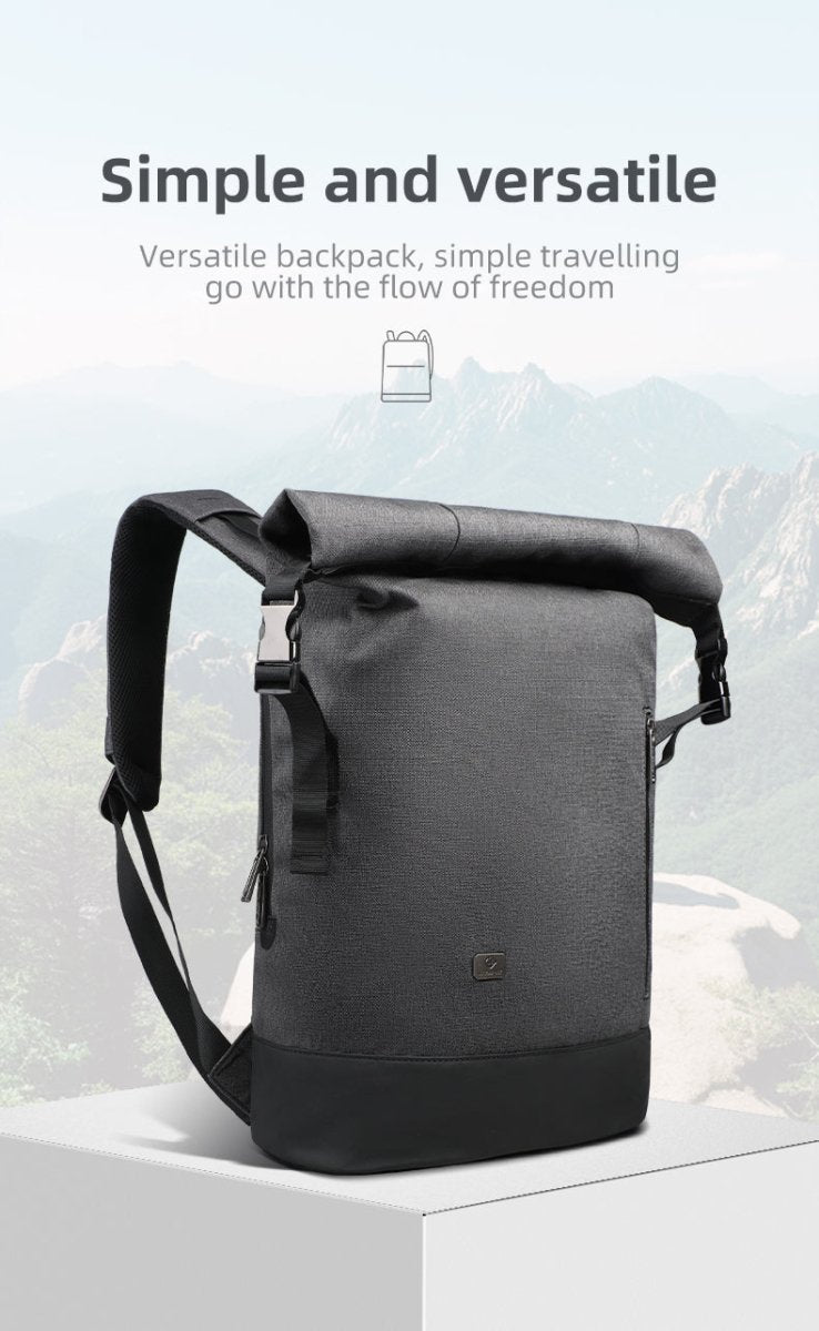 URBANTRAIL Rolltop – Multifunktionaler Outdoor-Rucksack mit USB-Anschluss