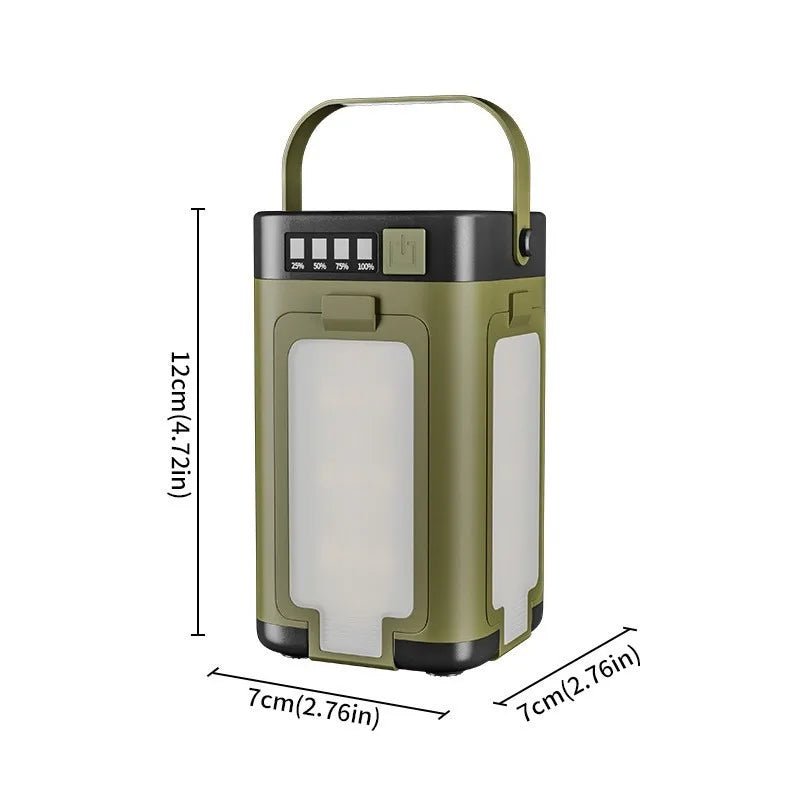 SOLATENT - Foldable solar camping lamp with 6 modes for outdoor use and emergencies.