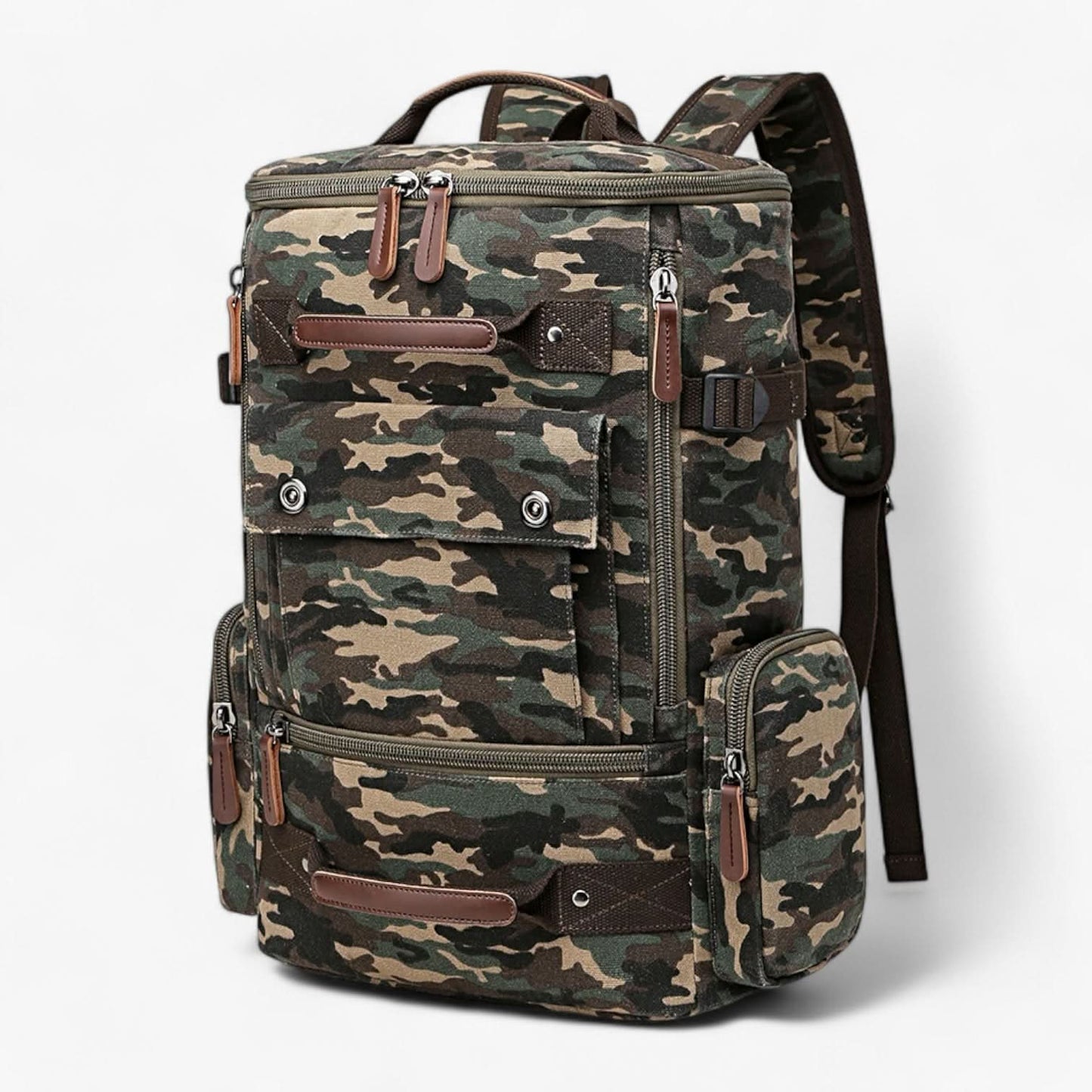 Variant image for Vintage Canvas Rucksack für Damen und Herren mit Laptopfach – Geräumig und Stilvoll für Schule und Alltag-4