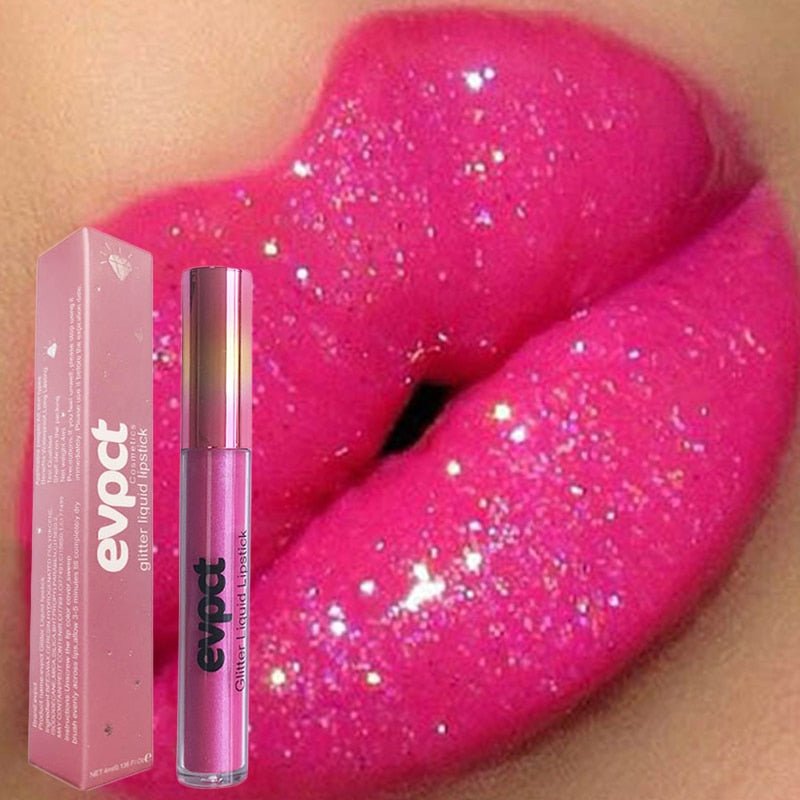 Diamantlippe - Wasserdichter Lippenstift Mit Intensivem Glanz Und Glitzer-2