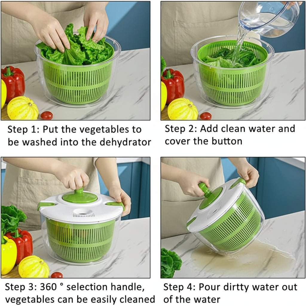 SALADFLOW - Multifunctional Salad Spinner for Washing & Drying