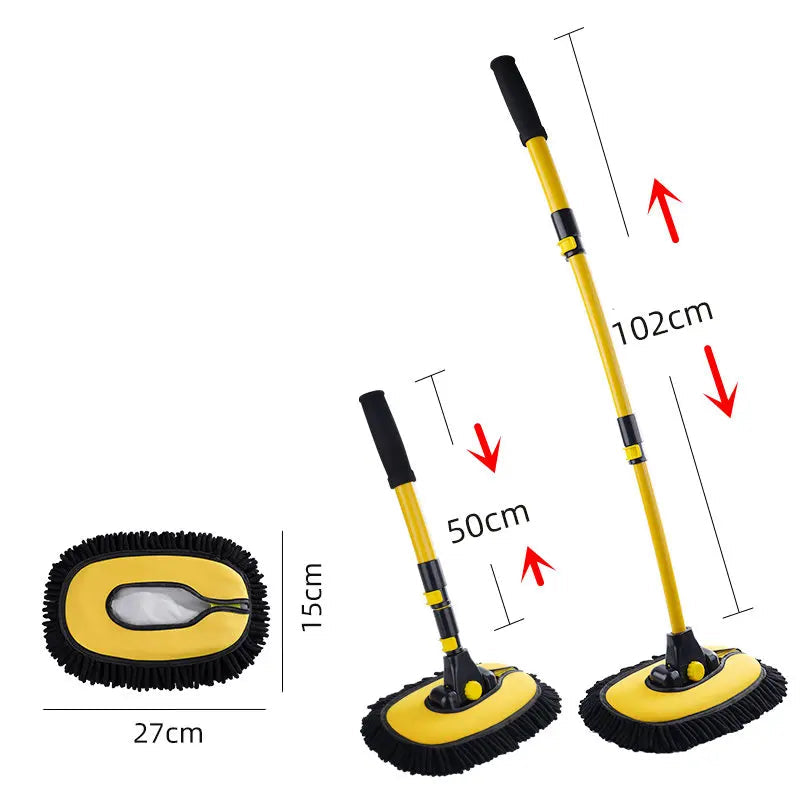 FlexSweep Pro car wash mop - Telescopic chenille cleaning brush