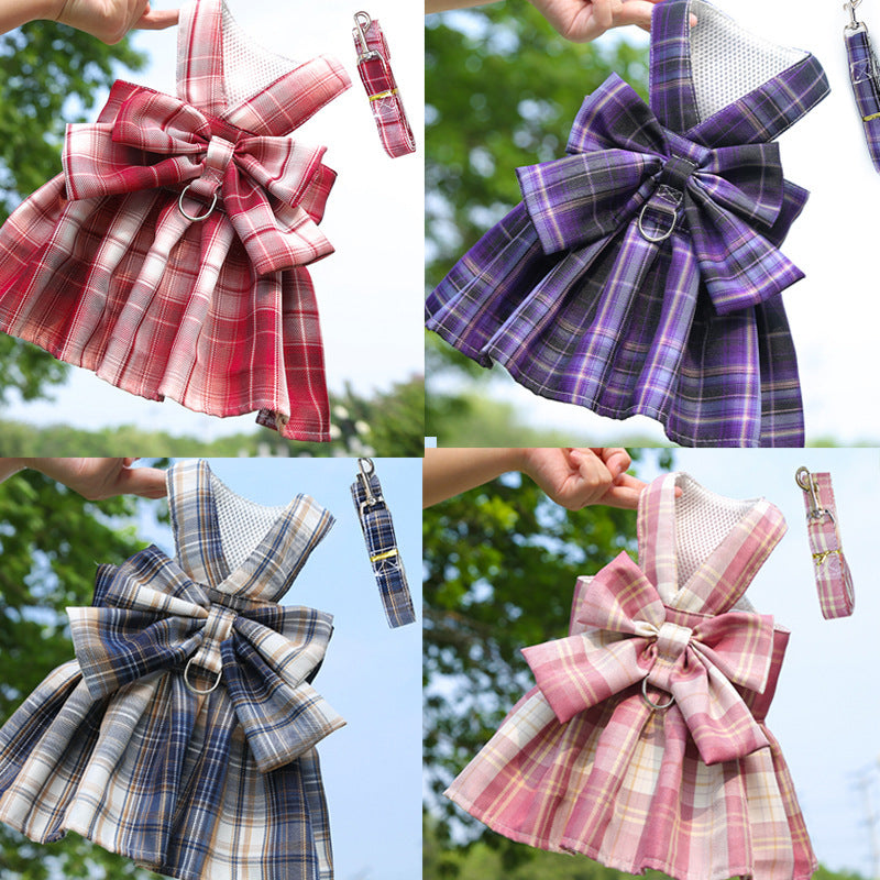 GRACEBOW – Adjustable Dog Harness with Elegant Bow for Stylish Walks