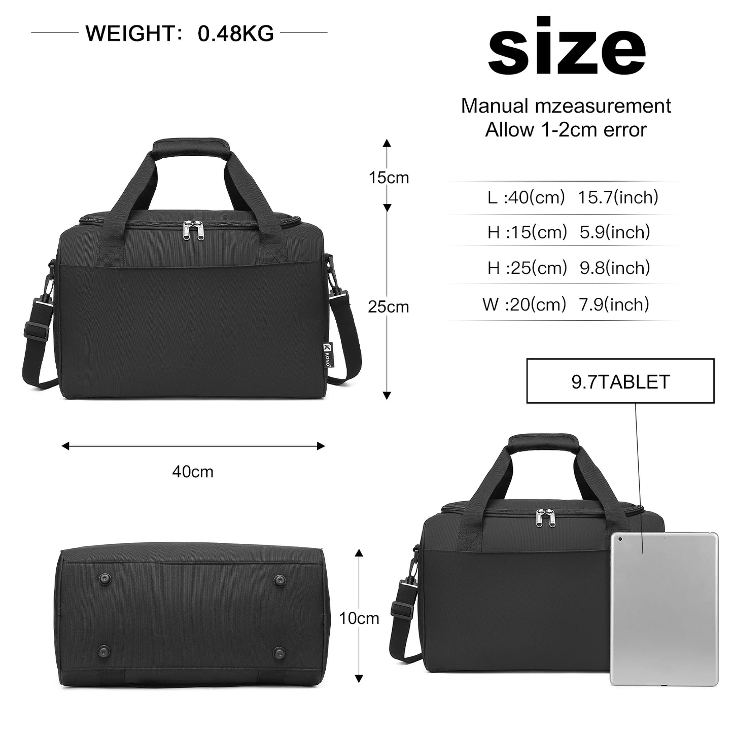 Handgepäck Tasche Für Flugzeug – Ideal Für Ryanair, Robuste Oxford-Tasche Mit Vielseitigen Tragemöglichkeiten-2